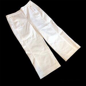 Per Se Carlisle White Wide Leg Split Hem Casual Summer Resort Pants